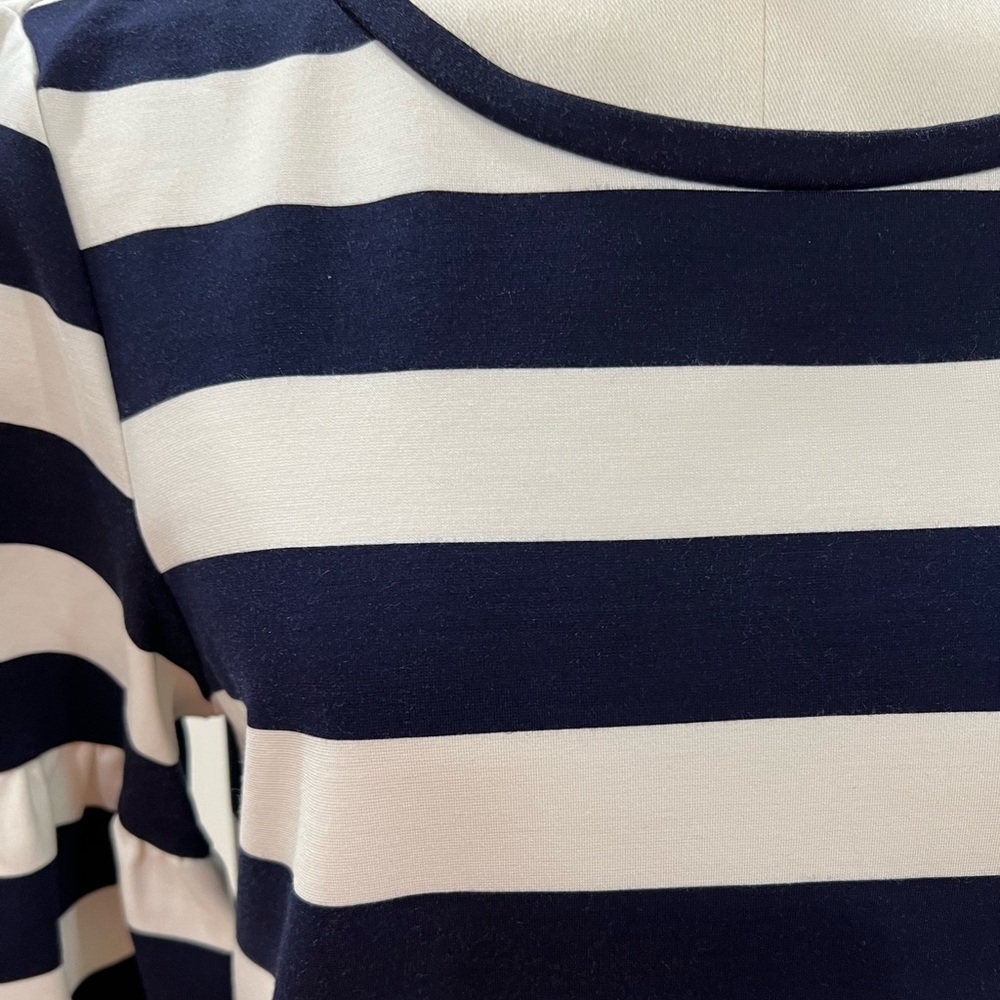 Lauren Ralph Lauren Striped Shift Ruffle Sleeve Casual Summer Dress Size M - Picture 4 of 12